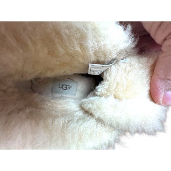 UGG JEOVANA CHESTNUT SUEDE WATERPROOF ANKLE WEDGE BOOTIES BOOTS SIZE 8.5 WOMENS - Picture 5 of 5